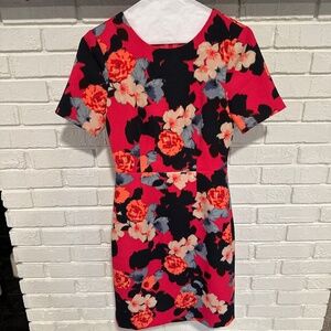 J crew fitted midi floral Dress